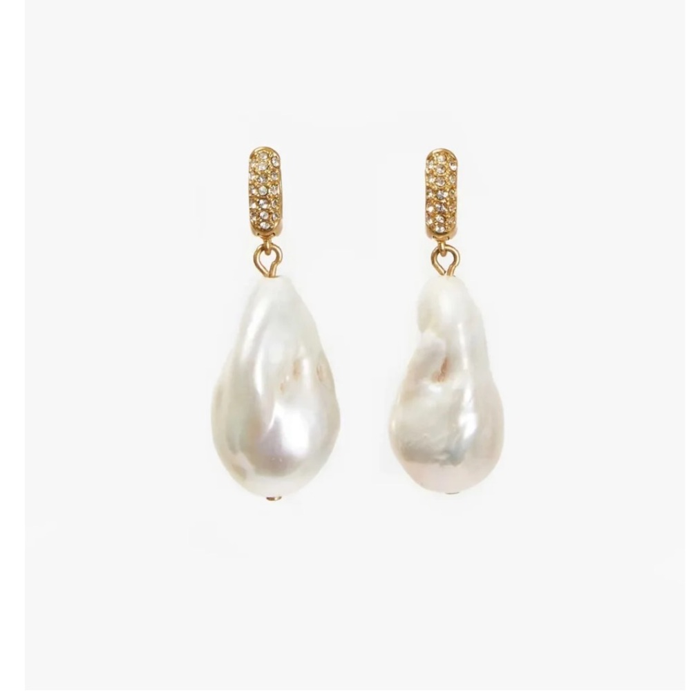 Clare V. Baroque Pear Pearl Earrings